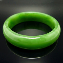 Market price 60000 Hetian Jade boutique old pit fine material Jasper bracelet 60mm spinach green bracelet B8
