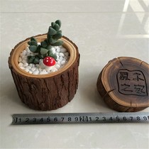 Fir log flowerpot stump flowerpot wooden flowerpot original ecological creative flowerpot succulent wood flowerpot