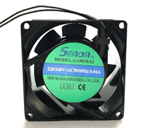 SEADA 8038 AC Cooling Fan 8cm 220V Aluminum frame AC50 60Hz 0 04A SA8038A2