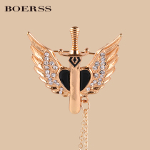 BOERSS brooch suit accessories men and womens corsage chain pin boys West clothing dress decoration collar pin