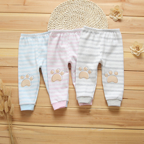 Baby pants 0-3 months female newborn spring and autumn colored cotton warm pants autumn male baby pants 1 year old