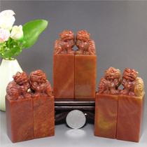 Stone carving buttonhead chapter Zhejiang Redstone instead seal 2 5cm Shoushan stone zhang liao shi zhang yin niu xing ming zhang