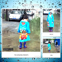 Childrens raincoats with school bags ponchos for men and women McQueen car student raincoats can be equipped with rain boots large version