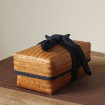 Bamboo tea ceremony accessories tea set storage box retro Japanese bag portable kung fu tea set tea ceremony zero