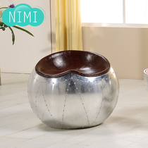 Aluminum Leather Outdoor Apple Bench Ball Chair Fashion Profiled Creative Stool Casual Chair Subbrief for shoes Short stool Bench Makeup Stool