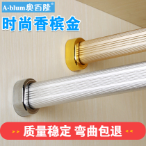  Wardrobe hanging rod Wardrobe hanging rod Flange seat crossbar shelf hanging rod Hanging rod cabinet fixed rod drying rod