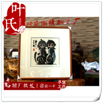 Hunan Xiangembroidery Living Room Decoration Painting High-end Boutique Small Monkey Xiangembroidery Mall Special Cabinet Synchronized