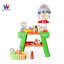 Special Price Men And Women Children Emulation Cashier Machine Over Home Toy Supermarket Cashier Desk Scanner Fruit Vegetable Drink