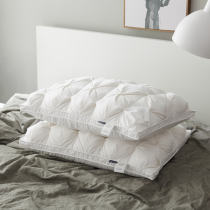High - end five - star down bread pillow Japanese simple warm down pillow - core single - person deep sleep plume pillow
