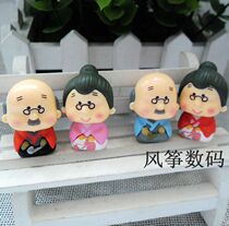 Public Grandmothers casual version old lady Gongnong Key button Baking bag Decorative Micro Landscape Glass Bottle Accessories Batch
