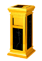 Stainless Steel Royal Seat Ground Ash Bin Ash Barrel Hotel Clubhouse Superior Trash Cans Titanium dumpster Custom