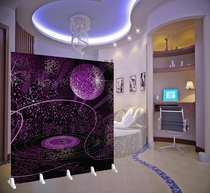 Screen fashion 3D stage special effects cool male anchor YY Live room decoration background wallpaper removable folding 1