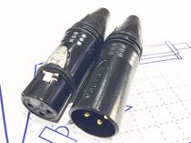 Neutrik NC3FXX-B Swiss Newtrek three-core XLR kanong head black gold-plated balanced female plug