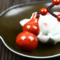 Red bamboo stone inspiration Peace buckle Stone Stele Amulet Shadow Stone Gourd Bitter Mole pendant for men and women