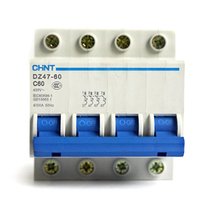 Chint small circuit breaker DZ47-60 4p 60A Chint air switch DZ47 quadrupole C type C60
