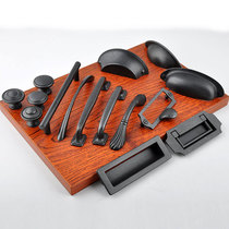 Porch shoe cabinet door small handle American ancient iron black retro wardrobe cabinet TV cabinet single hole drawer door handle