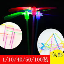 Childhood nostalgia luminous bamboo dragonfly flying fairy Childrens holiday kindergarten gift little boy square small toy