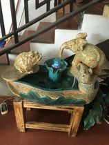 Zhaocai Golden Toad elephant long fish tank water landscape fountain water fish tank stacked water landscape feng shui ornaments