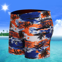 Korea conservative comfortable plus size boxer swimming trunks swimsuit men swimming trunks loose quick-drying exercise fitness soak hot spring