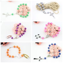 New Italian Rosary beads Christian Wooden beads Rosary cross for men and women wishing bracelet