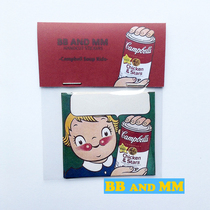 vintage Homemade Waterproof Stickers campbell kids Tomato Soup Dolls and cans