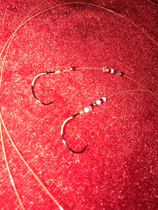 Japanese hard large thorn with counterweight shrimp hook with symphony flash beads Colorful fluorescent line package tied well