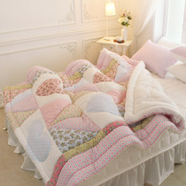 South Korea synchronous big promotion cotton bed spring and autumn single quilt cute princess flower single bed quilt