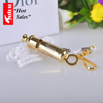 hutou double - tone siren pure copper plating of titanium plating environmentally friendly metal whistle