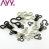 AYY Metal collar hook style buckle Pure copper dark hook buckle handmade buckle Underwear hook button buckle adjustment invisible buckle