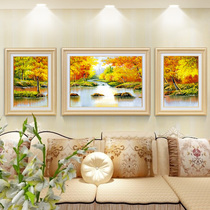 American living room decoration painting simple beauty sofa background wall hanging painting classical landscape simple atmospheric murals landscape oil painting