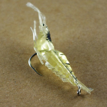 Ultra-realistic with hook soft bait shrimp simulation soft worm shrimp Luya bait has luminous fake bait bionic bait