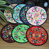 Yunnan ethnic style household goods embroidered small coaster placemats bowl mat table decoration a pair of special offers