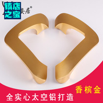 Wooden door handle Glass door handle Modern luxury office sliding door armrest Solid wood door handle