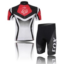 Fire ` Fox Black Red Summer Perspiration Mountain self-propelled single fleet short sleeve riding suit riding kit for men and women