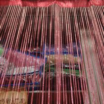 Silver leather encrypted thick flat silver thread curtain curtain partition porch club shopping mall Hotel beauty salon wedding bright silk shape