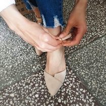 High heels womens spring 2020 new womens thick and wild Korean version of a word buckle with pointed head 32 small size 33 single shoes summer