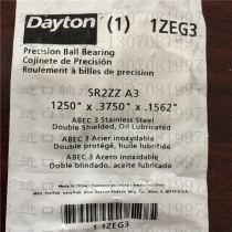 DAYTON inch miniature stainless steel bearing SR2ZZ inner diameter 3 175 outer diameter 9 525 thickness 3 967mm