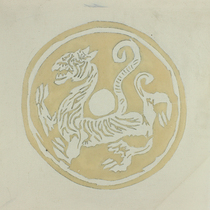 Handmade batik Qin Hanwa When white tiger tattoo semi-finished products have been waxed unsoaked primary goods convenient learning reference