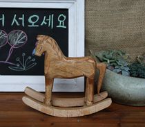 Exit Foreign single Nordic log Trojan horse rocking horse swing piece ZAKKA Nordic Trojan horse swing piece
