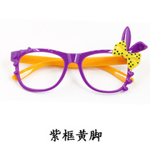 Toy eyes female 3 princess child no no lens personality little child Children glasses frame Cute lenses-Ultra light