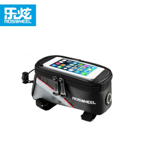 Lexuan front beam bag waterproof plus saddle bag Mobile phone touch screen tube bag Mountain bike riding equipment