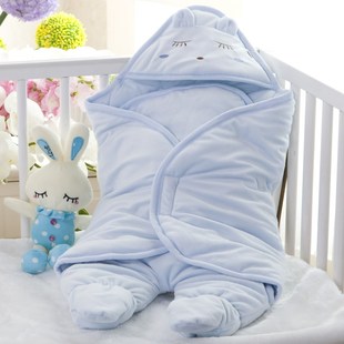 婴儿包被睡袋两用冬厚