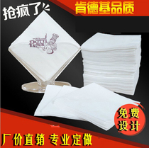 Square tissue hotel square printed napkin custom hotel bulk advertising tissue custom printed LOGO