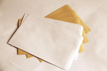 No. 7 envelope white blank envelope double glue paper envelope Kraft paper envelope wordless self-adhesive envelope