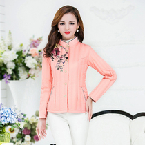 Snow silver fox middle-aged and elderly people thin slim slim size long sleeve warm mother down jacket liner female clearance