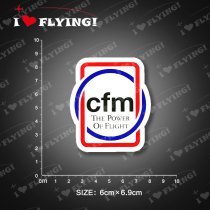 I love flying) CFM aircraft engine air travel boarding trolley case sticker sticker sticker sticker