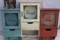 Foreign trade Export Yu Shan Wooden Made Old Trig Oversized Wall-mounted Cabinet American Countryside ZAKKA Wooden Wall-mounted Cabinet