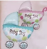 100-day-old baby stroller aluminum film balloon Childrens birthday party venue decoration balloon supplies