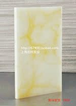 Auspicious home beauty translucent stone light yellow alabaster marble pieces can be customized factory direct sales
