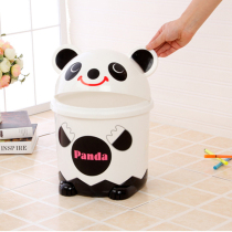 Creative cartoon desktop trash can Household creative bathroom bedroom cute mini clamshell trash can